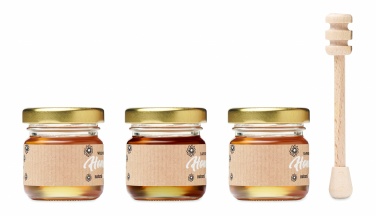 Logo trade corporate gift photo of: Set of 3 wildflower honey