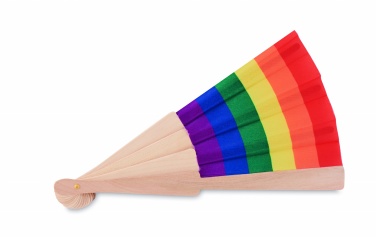 Logotrade promotional gift picture of: Rainbow wooden hand fan