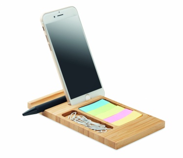 Logo trade promotional product photo of: Bamboo desk phone stand