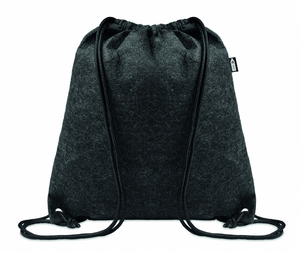 Logotrade promotional merchandise picture of: RPET felt drawstring bag