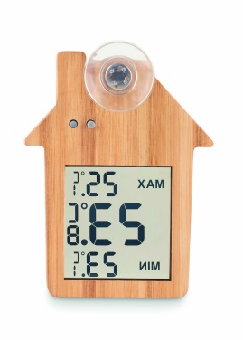 Logotrade promotional item image of: Bamboo weather station HISA