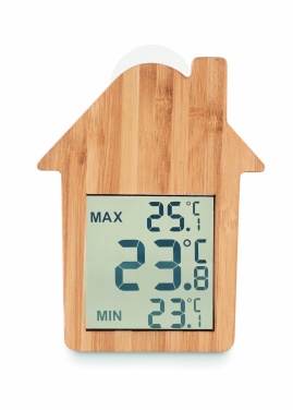 Logo trade promotional merchandise picture of: Bamboo weather station HISA