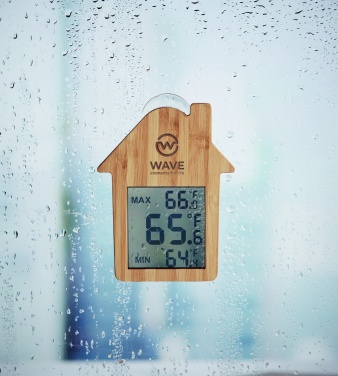 Logotrade advertising products photo of: Bamboo weather station HISA