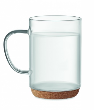 Logotrade business gifts photo of: Glass mug 400ml with cork base