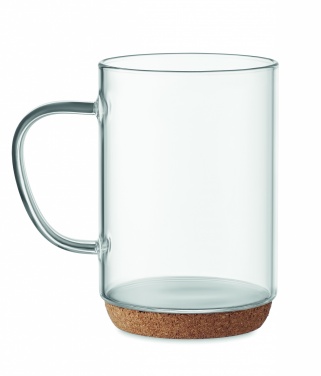 Logotrade promotional giveaways photo of: Glass mug 400ml with cork base