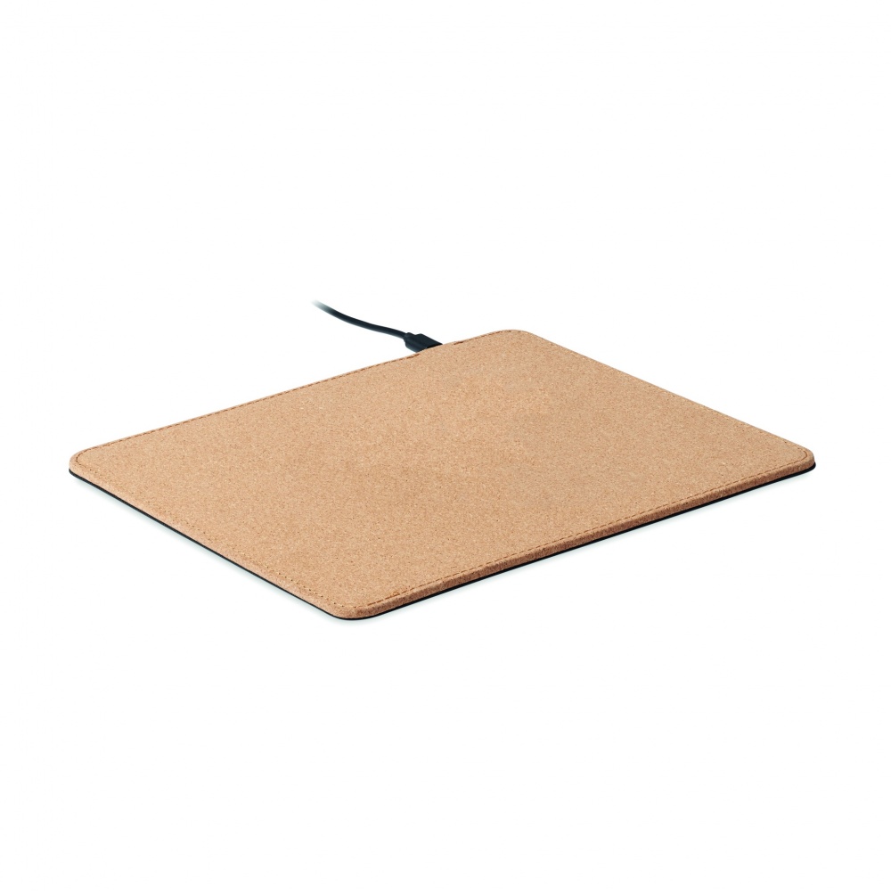 Logotrade promotional merchandise image of: Cork mouse mat charger 15W