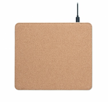 Logotrade promotional giveaway picture of: Cork mouse mat charger 15W