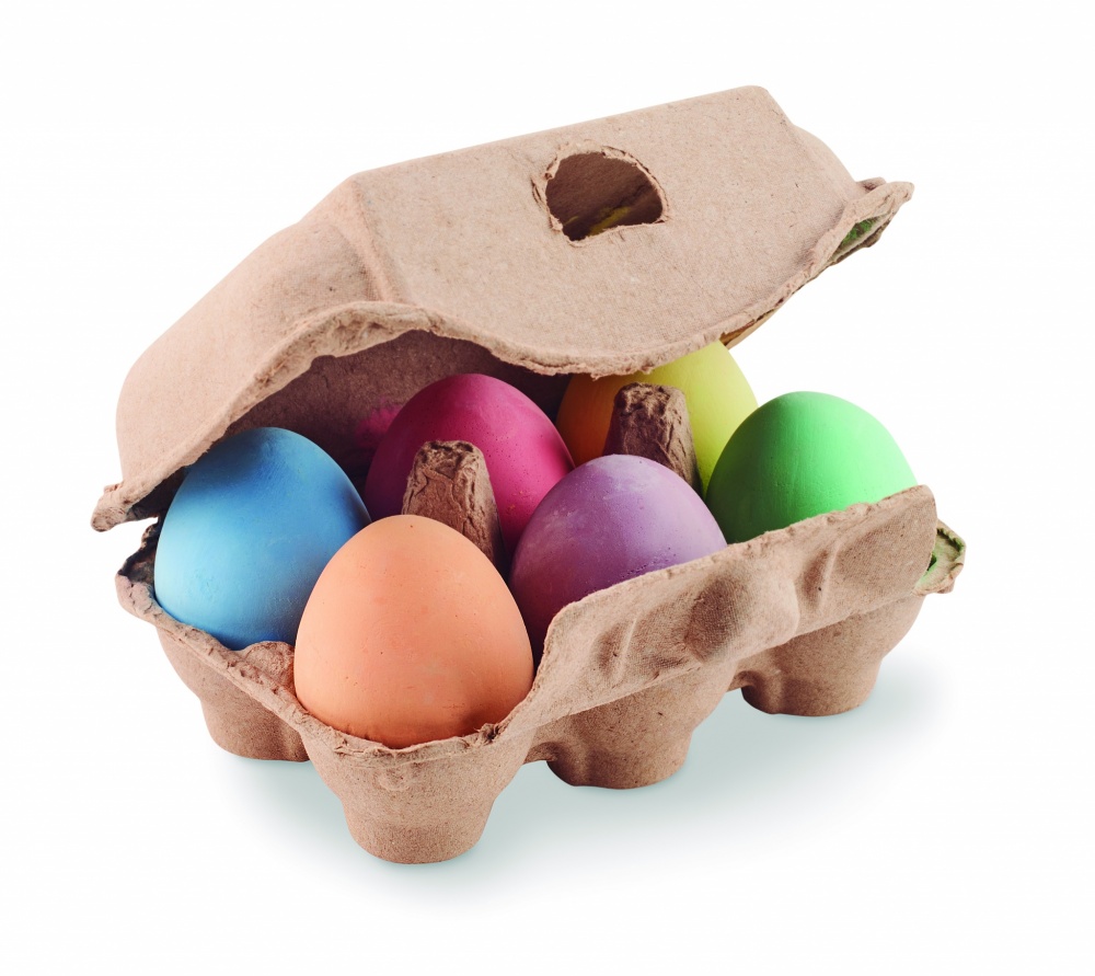 Logotrade promotional merchandise photo of: 6 chalk eggs in box