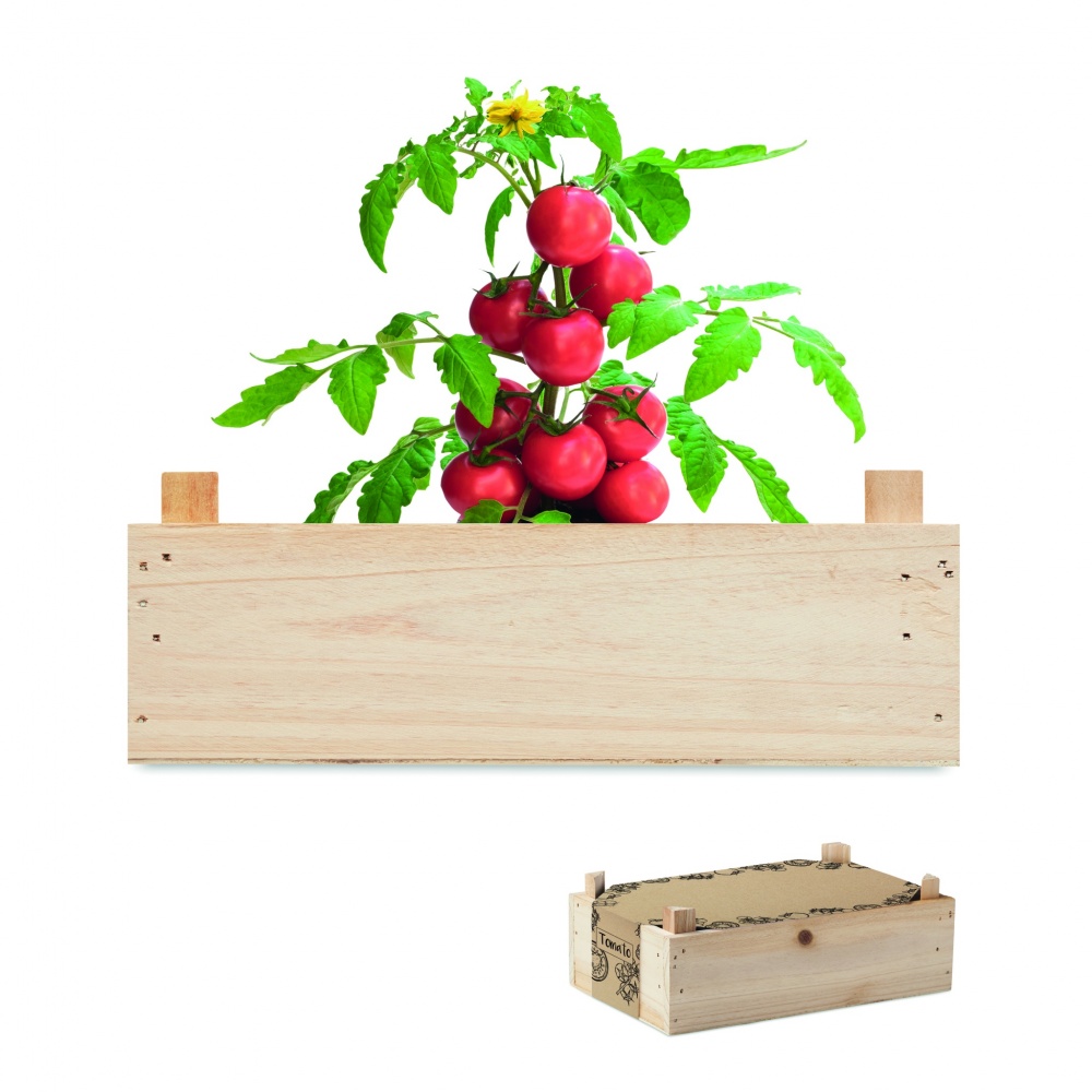 Logotrade promotional gifts photo of: Tomato kit in wooden crate