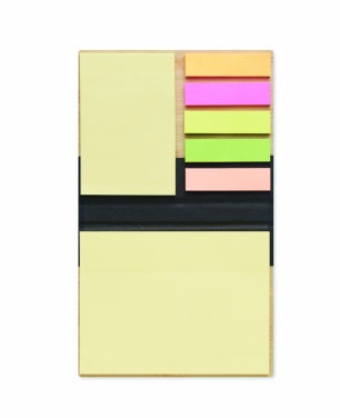 Logo trade advertising products picture of: Bamboo sticky note memo pad