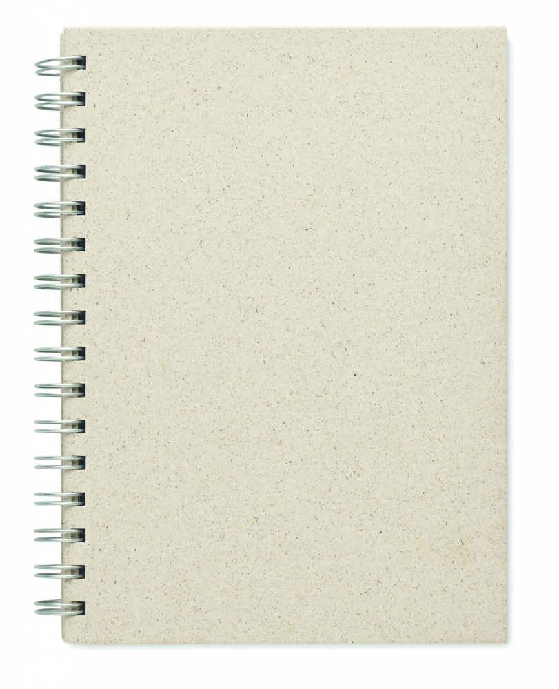 Logo trade promotional product photo of: A5 grass notebook 80 lined