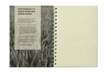 Logotrade promotional giveaway image of: A5 grass notebook 80 lined