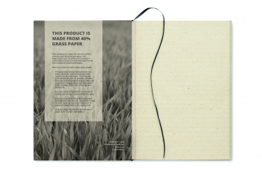 Logo trade promotional items picture of: A5 grass notebook 80 lined