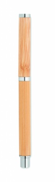 Logo trade promotional item photo of: Bamboo gel pen