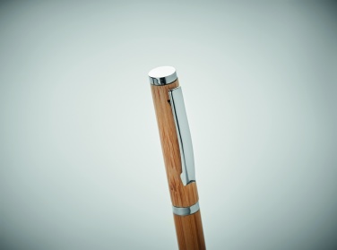 Logo trade business gifts image of: Bamboo gel pen