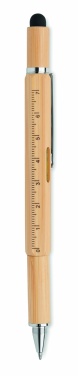 Logotrade promotional gift image of: Spirit level pen in bamboo