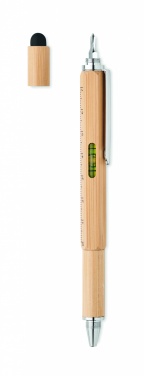 Logo trade promotional product photo of: Spirit level pen in bamboo