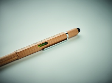 Logo trade promotional item photo of: Spirit level pen in bamboo