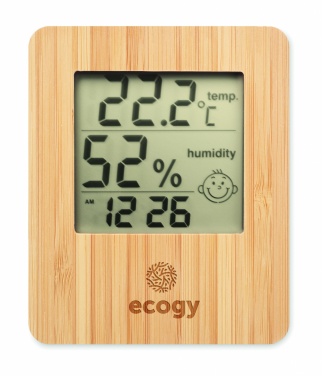 Logotrade promotional merchandise picture of: Bamboo weather station