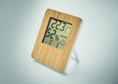 Logotrade promotional gift picture of: Bamboo weather station