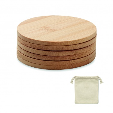 Logotrade promotional items photo of: Set of 6 bamboo coasters