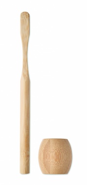 Logotrade business gift image of: Bamboo tooth brush with stand