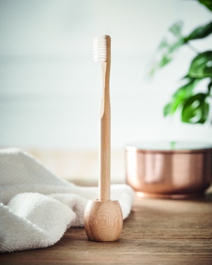 Logotrade promotional item picture of: Bamboo tooth brush with stand