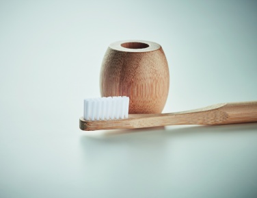 Logotrade advertising product picture of: Bamboo tooth brush with stand