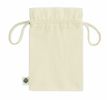 Logo trade advertising products image of: Small organic cotton gift bag