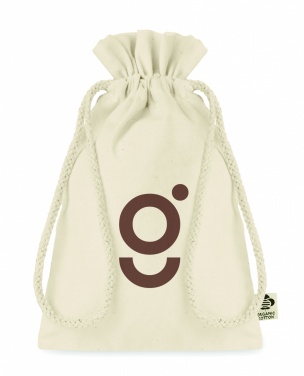 Logo trade promotional gifts picture of: Small organic cotton gift bag