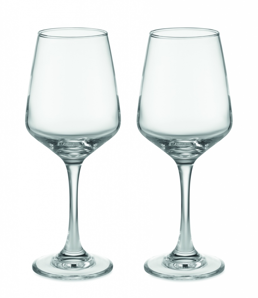 Logo trade promotional merchandise picture of: Set of 2 wine glasses