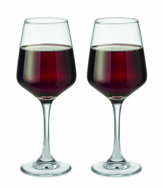 Logo trade promotional giveaway photo of: Set of 2 wine glasses