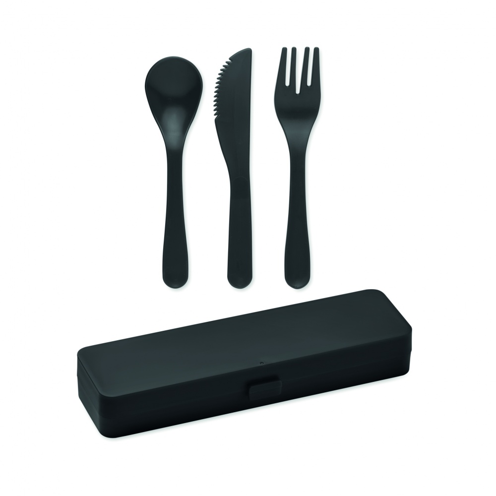 Logotrade promotional item picture of: Cutlery set recycled PP