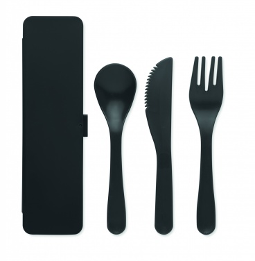 Logo trade promotional merchandise photo of: Cutlery set recycled PP