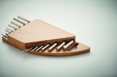 Logotrade business gift image of: Hex key set in bamboo