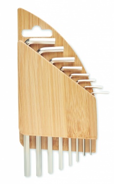 Logo trade advertising products picture of: Hex key set in bamboo