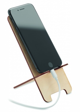 Logo trade promotional gift photo of: Birch Wood phone stand