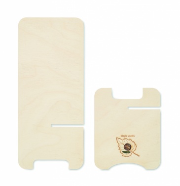 Logotrade promotional products photo of: Birch Wood phone stand