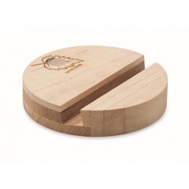 Logo trade corporate gifts picture of: Birch Wood phone stand