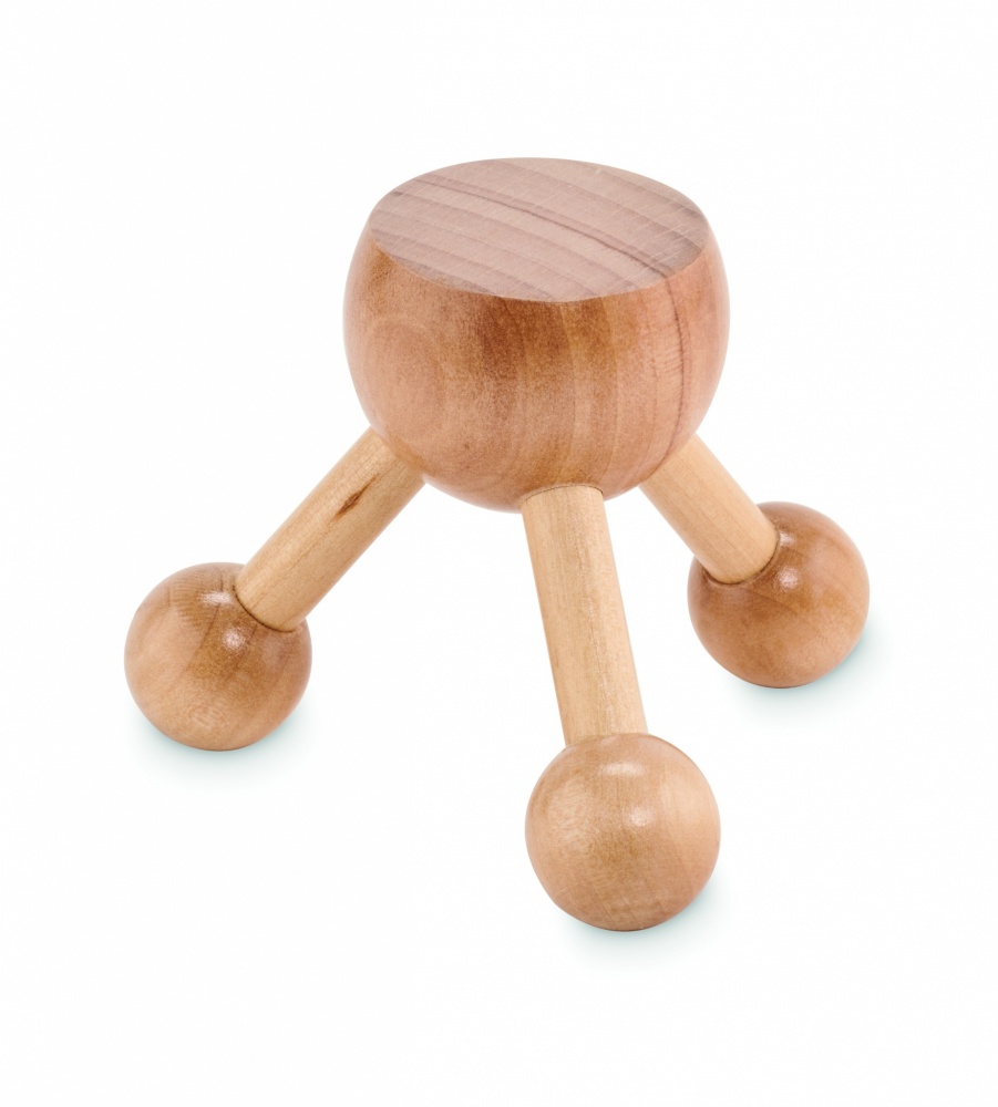 Logo trade promotional gifts picture of: Hand held massager in wood