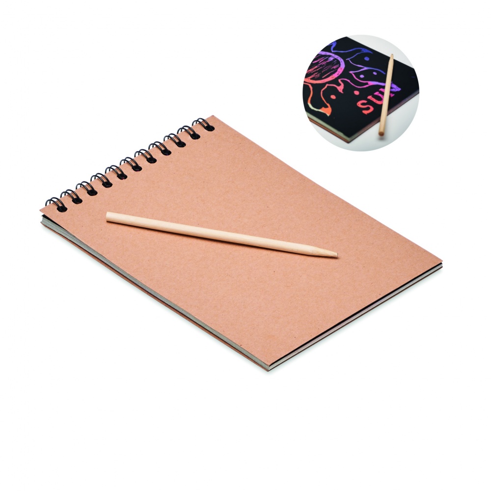 Logotrade promotional item picture of: Scratching paper notebook