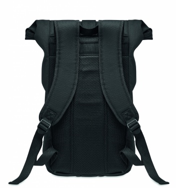 Logo trade promotional merchandise image of: Rolltop washed canvas backpack