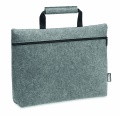 RPET felt zippered laptop bag, Grey