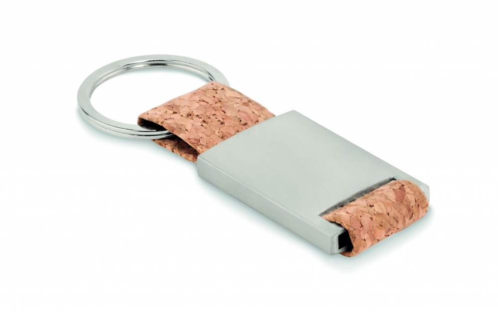 Logo trade promotional items image of: Key ring with cork webbing