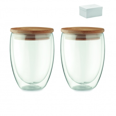 Logotrade promotional gift image of: Set of 2 glasses 350 ml in box