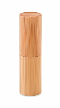 Logo trade promotional products image of: Lip balm in bamboo tube box