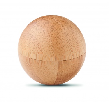 Logotrade corporate gift picture of: Lip balm in round bamboo case