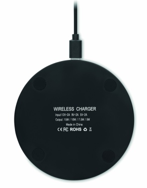 Logo trade corporate gifts picture of: Glass wireless 10W charger