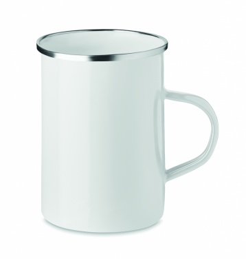 Logo trade promotional merchandise picture of: Metal mug with enamel layer