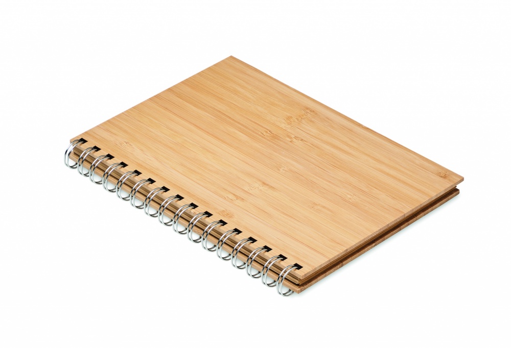 Logotrade promotional product picture of: A5 ring bound Bamboo notebook